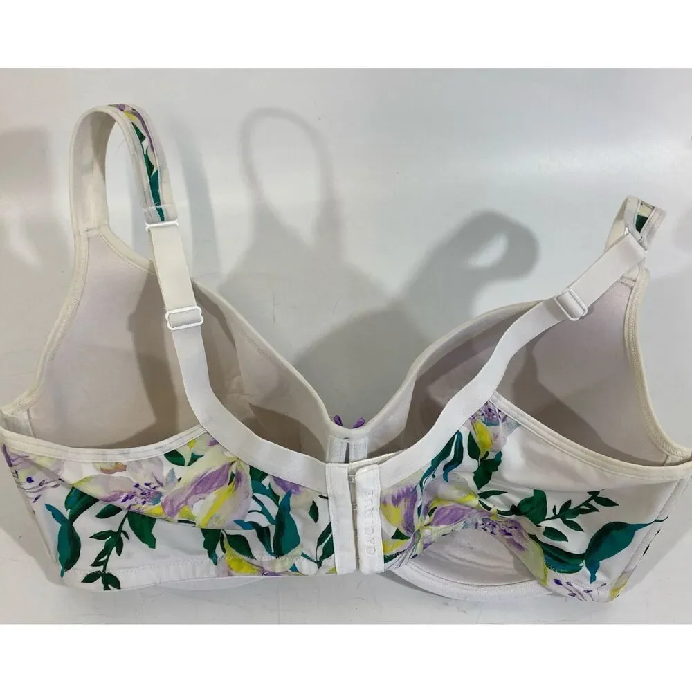 Womens Cacique Plus Smooth Balconette Bra Purple‎ Floral 42DDD